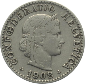 20 Rappen 1908 B